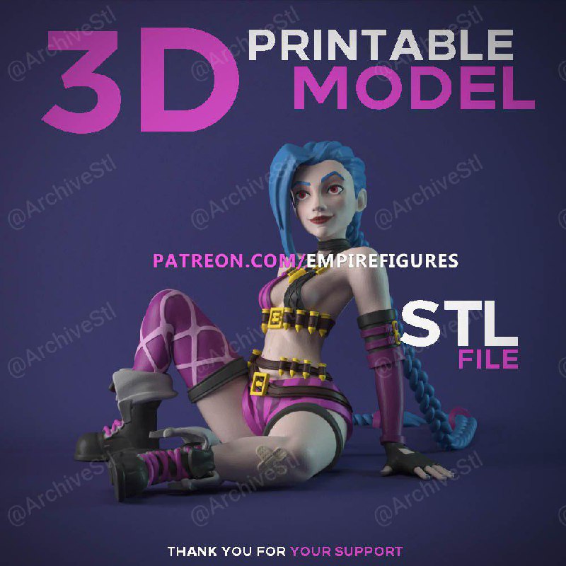 英雄联盟 金克斯 3D打印图纸